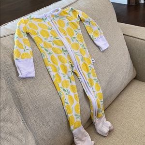 Little Sleepies lemon bamboo footie (3-6 months)